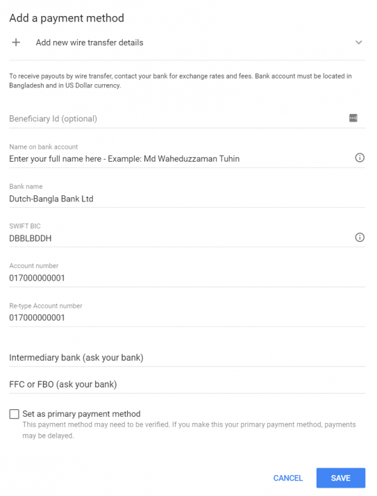 How to Add DBBL Rocket As A Payment Method in Google AdSense - Tuhin